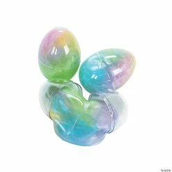 Wholesale 🎉 2 1/2" Iridescent Glitter Putty-Filled Plastic Easter Eggs - 12 Pc. 🌟 -Easter Toys Store 2 1 2 iridescent glitter putty filled plastic easter eggs 12 pc 12 2002 bc