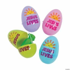 Buy 🔥 2 3/4" Jumbo Religious Bubble Bottle-Filled Plastic Easter Eggs - 24 Pc. ⭐