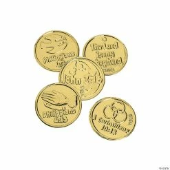 Best Pirce 😍 Bulk Bible Verse Goldtone Coins - 144 Pc. 👍