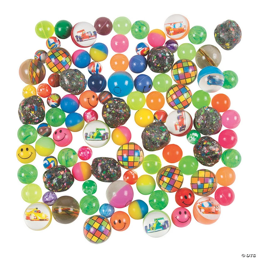 Discount π Bulk Bouncy Ball Assortment - 100 Pc. π€© 3 Discount π Bulk Bouncy Ball Assortment - 100 Pc. π€©