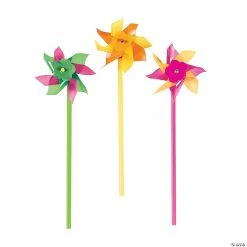 Best Pirce 🔥 Bulk Bright Neon Pinwheels - 72 Pc. 🧨