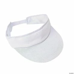 Cheap 😉 Bulk DIY White Cotton Visors - 48 Pc. 🎁