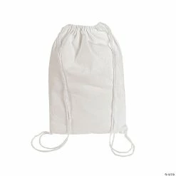 Best Pirce ⭐ DIY Medium White Canvas Drawstring Bags - 48 Pc. 🧨