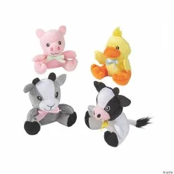 Best Sale 🤩 Easter Stuffed Farm Animals with Pastel Bow - 12 Pc. 💯