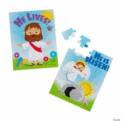 Wholesale 🔔 He Lives Jigsaw Puzzles with Header Card - Set of 12 😍