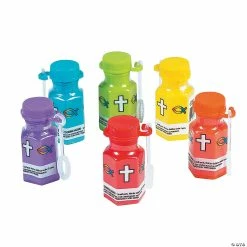 Outlet ๐ Hexagon Religious Mini Bubble Bottles - 48 Pc. ๐