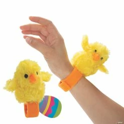 Flash Sale 👏 Hugging Easter Stuffed Chick Bracelets with Card - 12 Pc. 🔥