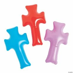 New ❤️ Inflatable Mini Cross Handouts - 12 Pc. 👍
