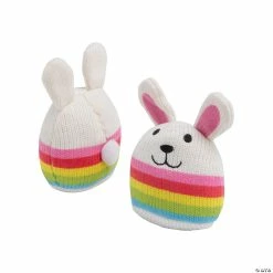 Buy 🛒 Knitted Egg-Shaped Stuffed Bunnies – 12 Pc. 🤩