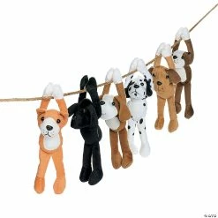 Wholesale โจ Long Arm Black, White & Brown Stuffed ๐ฆฎ Dogs - 12 Pc. ๐ฅฐ