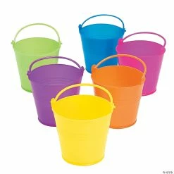 Wholesale 👍 Mini Colored Favor Pails - 12 Pc. 😀