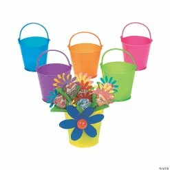 Wholesale 👍 Mini Colored Favor Pails - 12 Pc. 😀 -Easter Toys Store mini colored favor pails 12 pc 12 308 a03
