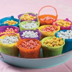 Wholesale 👍 Mini Colored Favor Pails - 12 Pc. 😀 -Easter Toys Store mini colored favor pails 12 pc 12 308 a04