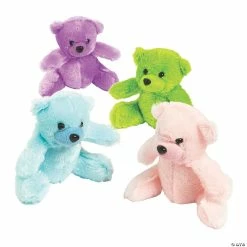 New 🛒 Mini Pastel Colors Stuffed Bears - 12 Pc. 🔔