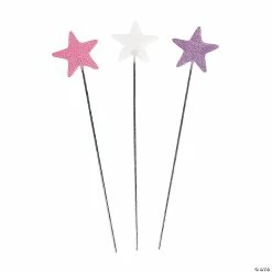 Buy 😀 Pastel Glittery Star Wands- 12 Pc. 🔔