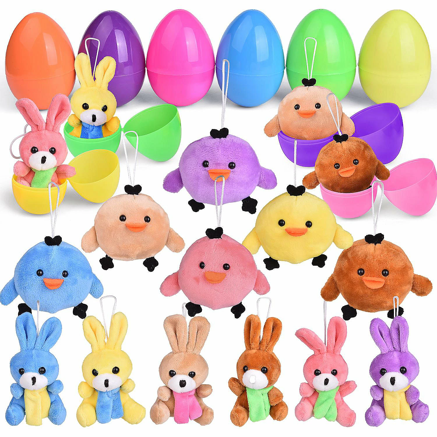 Best Pirce ⌛ PopFun-Easter Egg Prefilled With Bunny and Chick Plushies 🎉 3 Best Pirce ⌛ PopFun-Easter Egg Prefilled With Bunny and Chick Plushies 🎉