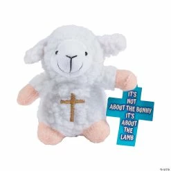 Cheapest 😉 Religious Stuffed Lambs with Embroidered Cross & Card - 12 Pc. 🧨
