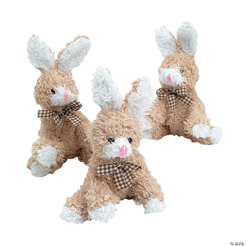Deals π Scruffy Brown Stuffed Bunnies with Gingham Bow - 12 Pc. β 3 Deals π Scruffy Brown Stuffed Bunnies with Gingham Bow - 12 Pc. β